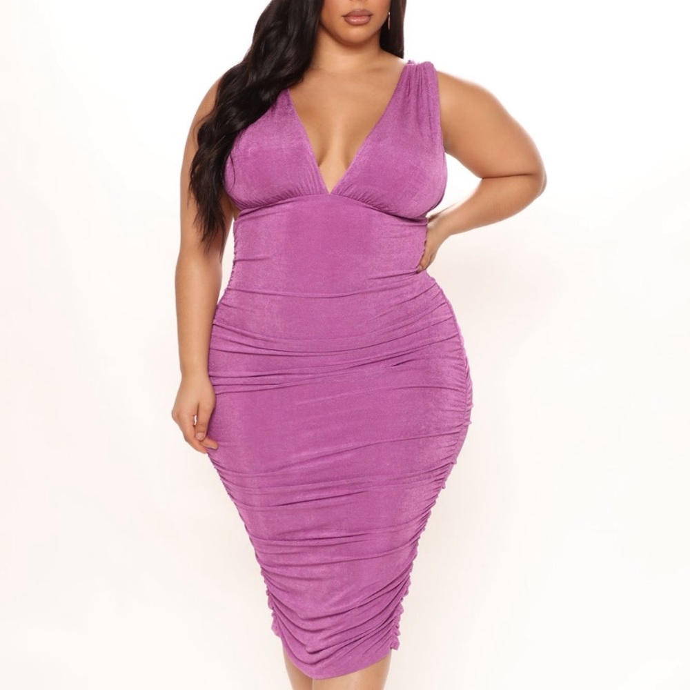 BRAND NEW Orchard purple slinky midi dress